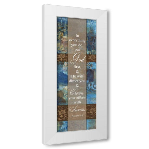 God First Winter Rain White Modern Wood Framed Art Print by Haynes, Smith