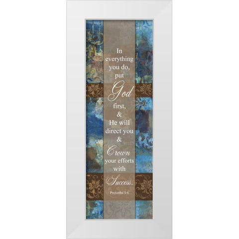 God First Winter Rain White Modern Wood Framed Art Print by Haynes, Smith