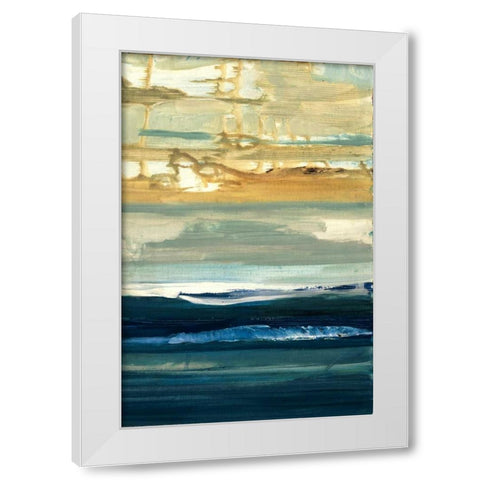 Gold Beach White Modern Wood Framed Art Print by Haynes, Smith