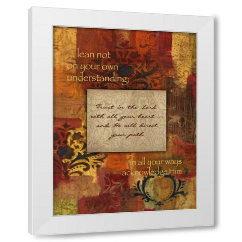 Lean Not Autumn Blooms White Modern Wood Framed Art Print by Haynes, Smith