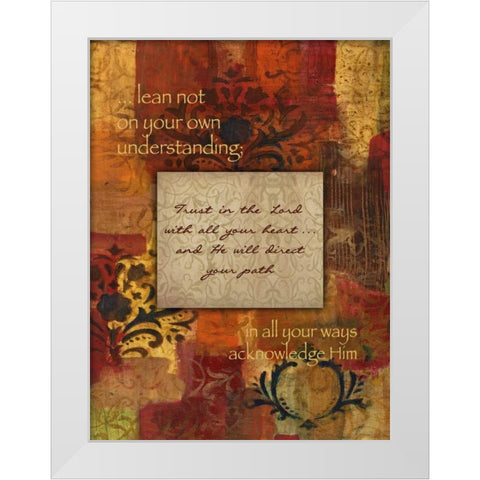 Lean Not Autumn Blooms White Modern Wood Framed Art Print by Haynes, Smith