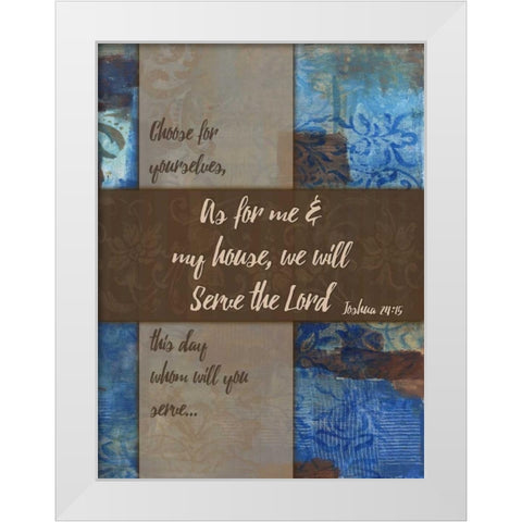 We Will Serve Winter Rain White Modern Wood Framed Art Print by Haynes, Smith