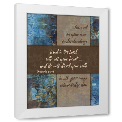 Lean Not Winter Rain White Modern Wood Framed Art Print by Haynes, Smith