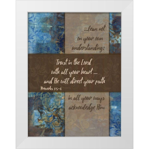 Lean Not Winter Rain White Modern Wood Framed Art Print by Haynes, Smith