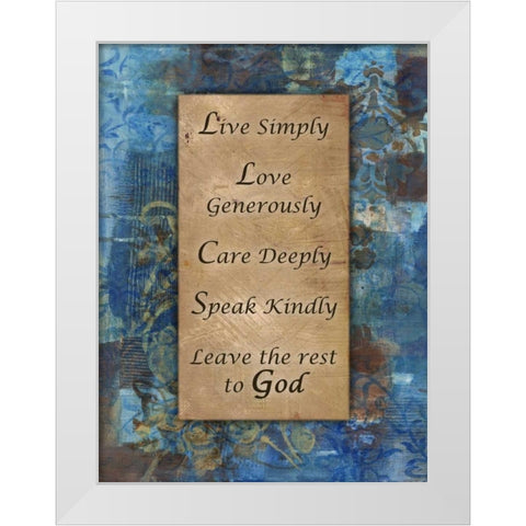 The Rest To God Winter Rain White Modern Wood Framed Art Print by Haynes, Smith