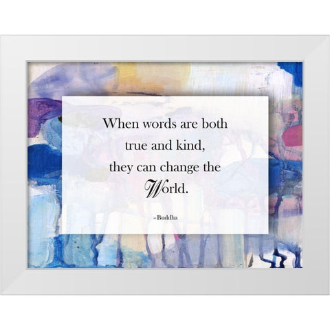 True and Kind White Modern Wood Framed Art Print by Lewis, Sheldon