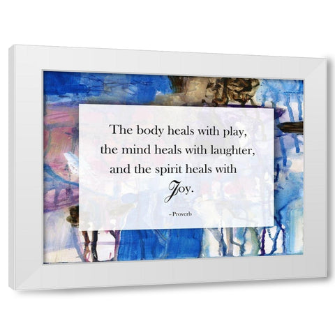 Play Laughter Joy White Modern Wood Framed Art Print by Lewis, Sheldon