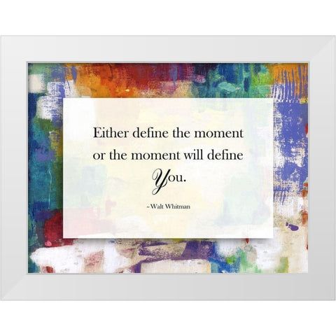 Define The Moment White Modern Wood Framed Art Print by Lewis, Sheldon