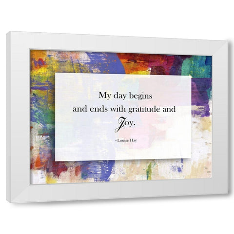 My Day White Modern Wood Framed Art Print by Lewis, Sheldon