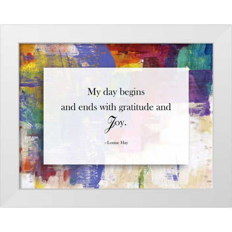 My Day White Modern Wood Framed Art Print by Lewis, Sheldon