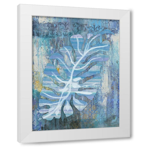 Sapphire Equator White Modern Wood Framed Art Print by Haynes, Smith