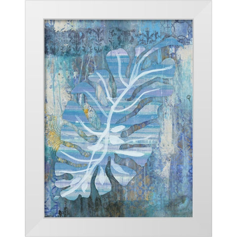 Sapphire Equator White Modern Wood Framed Art Print by Haynes, Smith