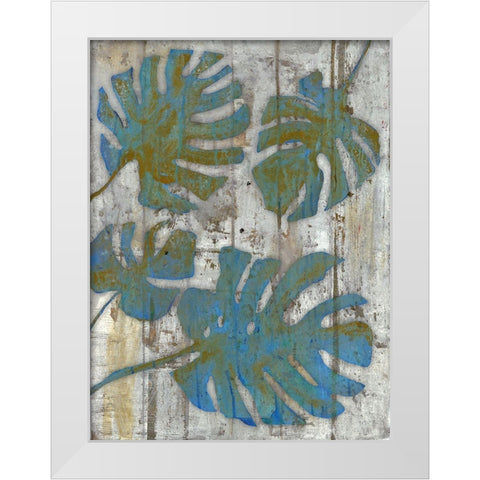 Distressed Palms White Modern Wood Framed Art Print by Haynes, Smith