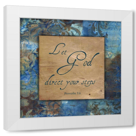 Let God Winter Rain White Modern Wood Framed Art Print by Haynes, Smith
