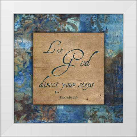 Let God Winter Rain White Modern Wood Framed Art Print by Haynes, Smith