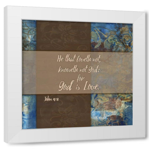 God is Love Winter Rain White Modern Wood Framed Art Print by Haynes, Smith