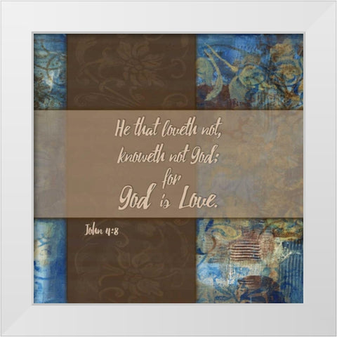 God is Love Winter Rain White Modern Wood Framed Art Print by Haynes, Smith