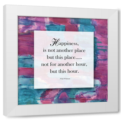 Happiness Is White Modern Wood Framed Art Print by Lewis, Sheldon