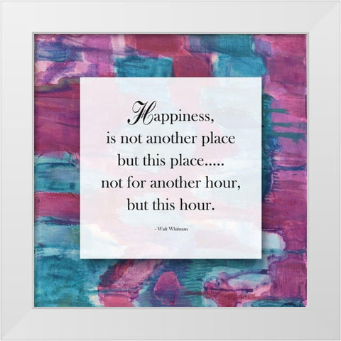 Happiness Is White Modern Wood Framed Art Print by Lewis, Sheldon