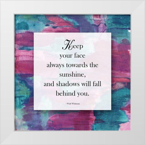 Sunshine and Shadows White Modern Wood Framed Art Print by Lewis, Sheldon