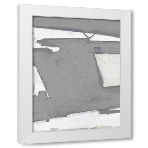 Paint Stroke White Modern Wood Framed Art Print by Haynes, Smith