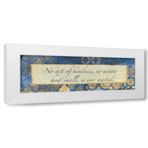 Acts Of Kindness White Modern Wood Framed Art Print by Haynes, Smith