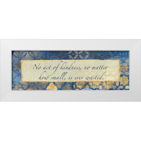 Acts Of Kindness White Modern Wood Framed Art Print by Haynes, Smith
