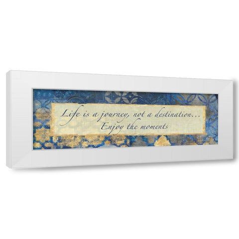 Journey Of Life White Modern Wood Framed Art Print by Haynes, Smith