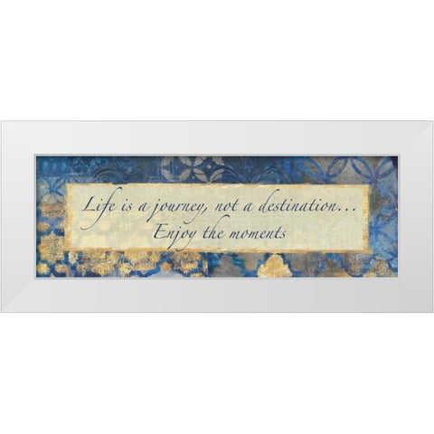 Journey Of Life White Modern Wood Framed Art Print by Haynes, Smith