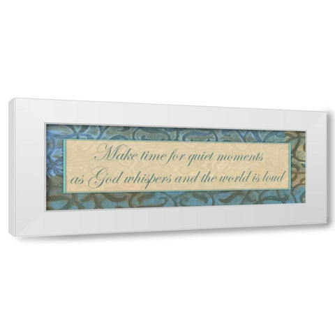 God Whispers White Modern Wood Framed Art Print by Haynes, Smith