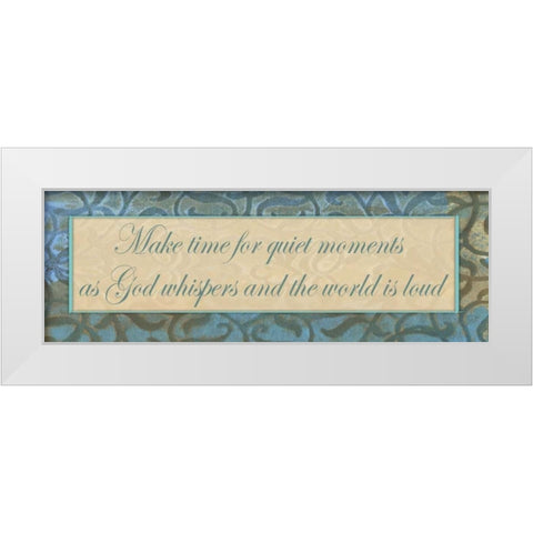 God Whispers White Modern Wood Framed Art Print by Haynes, Smith