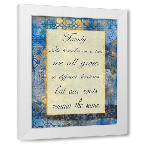Family Roots White Modern Wood Framed Art Print by Haynes, Smith