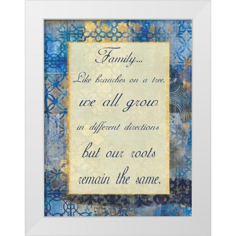 Family Roots White Modern Wood Framed Art Print by Haynes, Smith