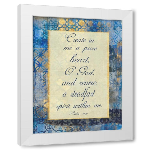 Pure Heart White Modern Wood Framed Art Print by Haynes, Smith