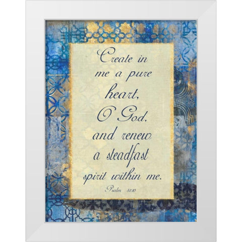 Pure Heart White Modern Wood Framed Art Print by Haynes, Smith