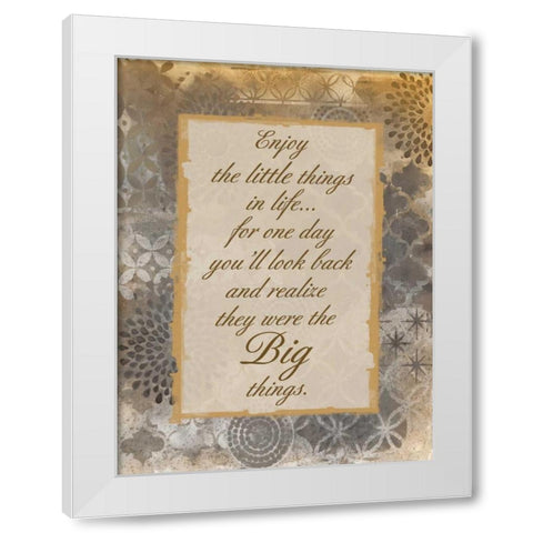 The Little Things White Modern Wood Framed Art Print by Haynes, Smith
