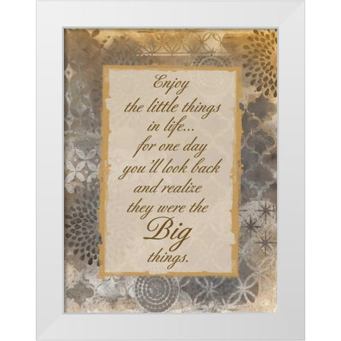The Little Things White Modern Wood Framed Art Print by Haynes, Smith