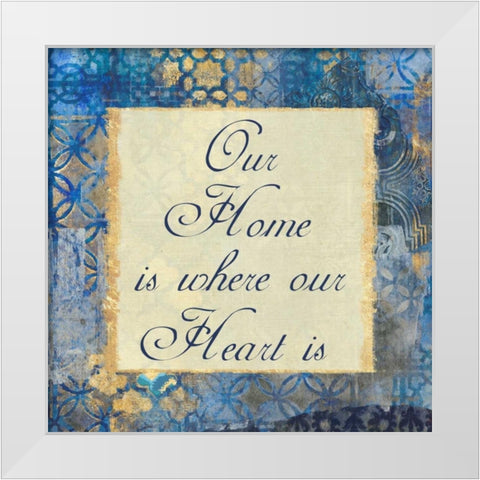 Our Home White Modern Wood Framed Art Print by Haynes, Smith