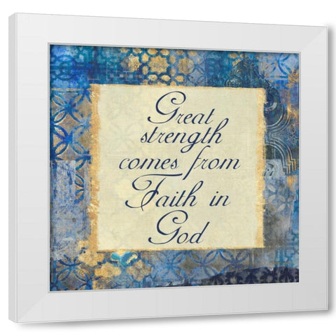 Great Strength White Modern Wood Framed Art Print by Haynes, Smith