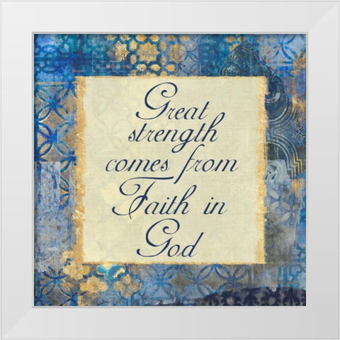 Great Strength White Modern Wood Framed Art Print by Haynes, Smith