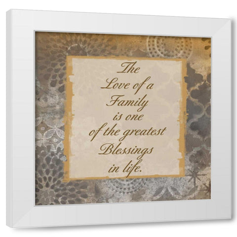 Family Blessings White Modern Wood Framed Art Print by Haynes, Smith