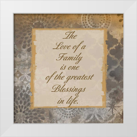Family Blessings White Modern Wood Framed Art Print by Haynes, Smith