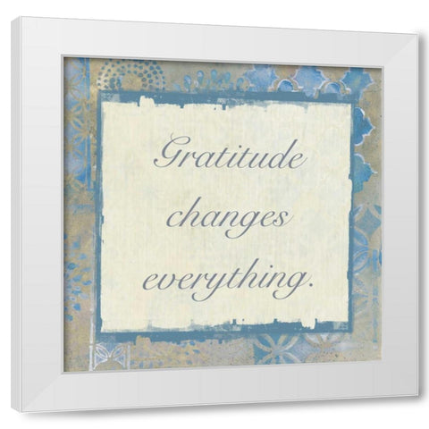 Gratitude Changes 3 White Modern Wood Framed Art Print by Haynes, Smith