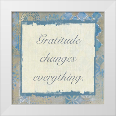 Gratitude Changes 3 White Modern Wood Framed Art Print by Haynes, Smith