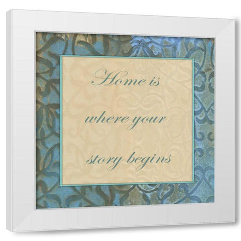 Home Story 3 White Modern Wood Framed Art Print by Haynes, Smith