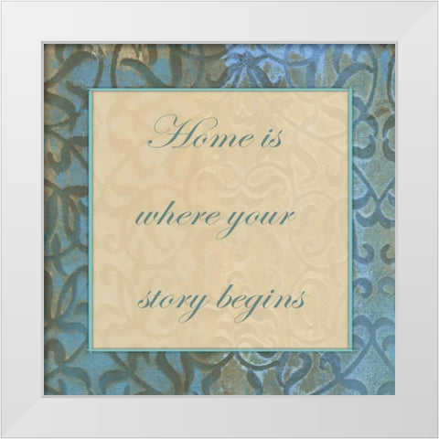 Home Story 3 White Modern Wood Framed Art Print by Haynes, Smith