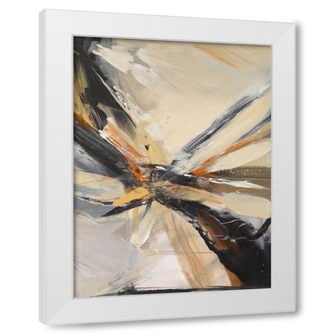 Fissure 1 White Modern Wood Framed Art Print by Sjatin