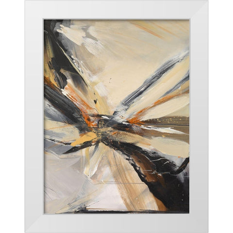 Fissure 1 White Modern Wood Framed Art Print by Sjatin