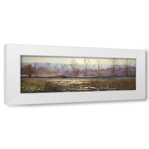 Hazelmere Forest White Modern Wood Framed Art Print by Lewis, Sharalee
