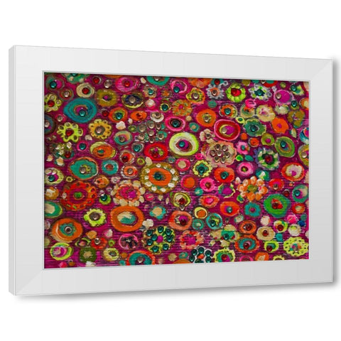 Hot Blooms White Modern Wood Framed Art Print by Lewis, Sharalee